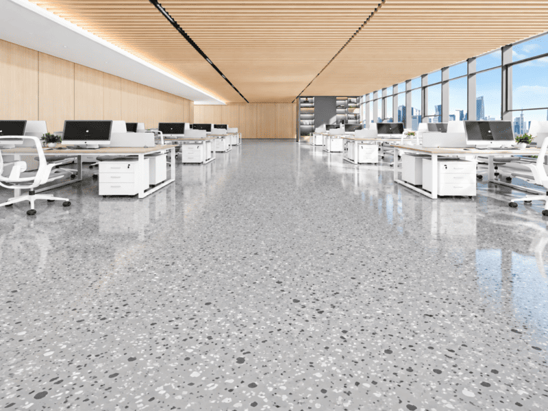 Color matching welding rod to speckled PVC sheet flooring